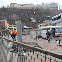 Travaux terminus de la Traverse 9