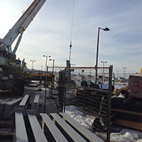 Travaux terminus de la Traverse 8