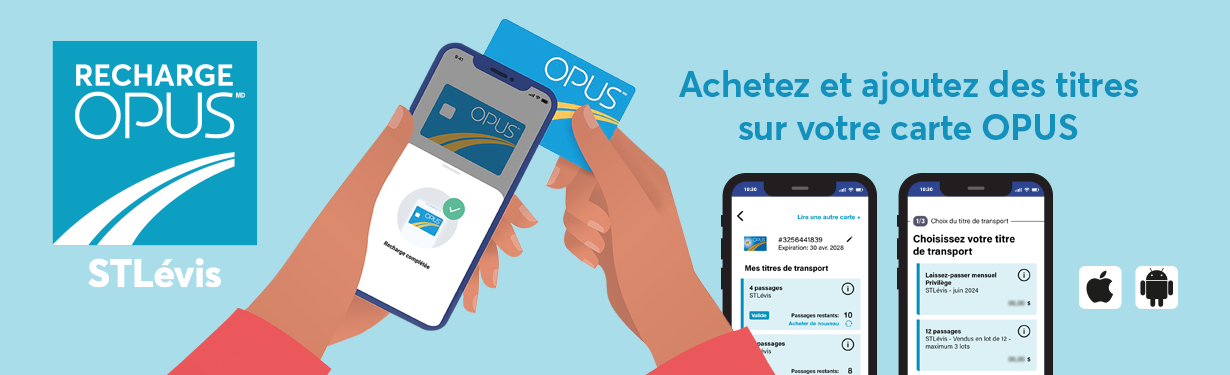 STLévis Recharge Opus sur mobile